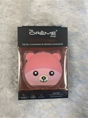 the Crème Shop Pink Bear Facial Cleansing & Firming Massager